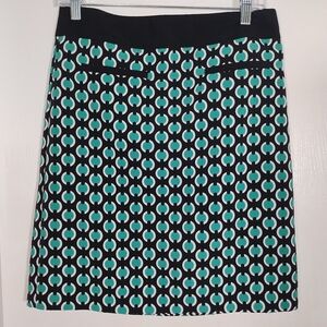 Worthington women's 4 printed skirt black white lined